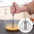 Stainless Steel Hand Push Rotary Whisk