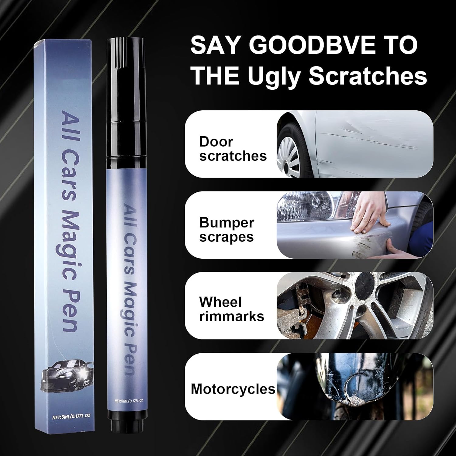 🖊️Magic Car Scratch Removal Pen, Car Paint Scratches Quick Repair for All Car Colors