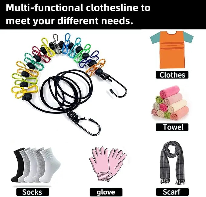 Retractable Portable Clothesline for Travel
