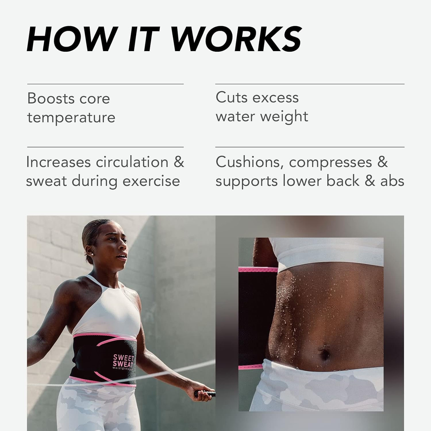 Sweat Waist Trimmer Sweat Band for Gym Workouts