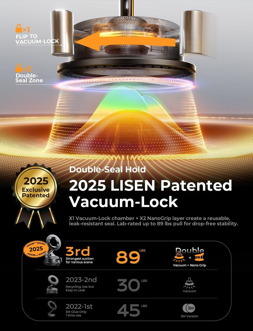 Vacuum Magnetic Suction Phone Mount