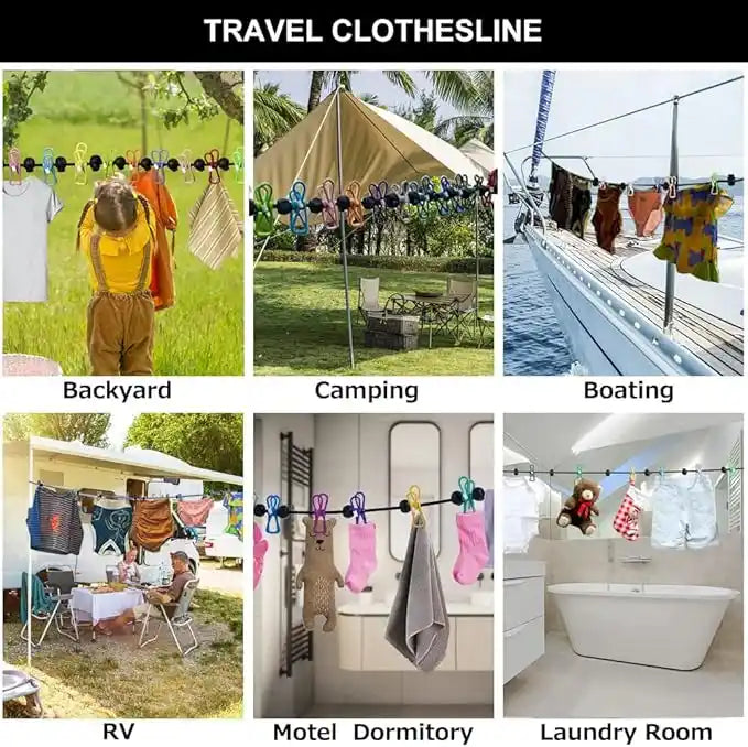 Retractable Portable Clothesline for Travel