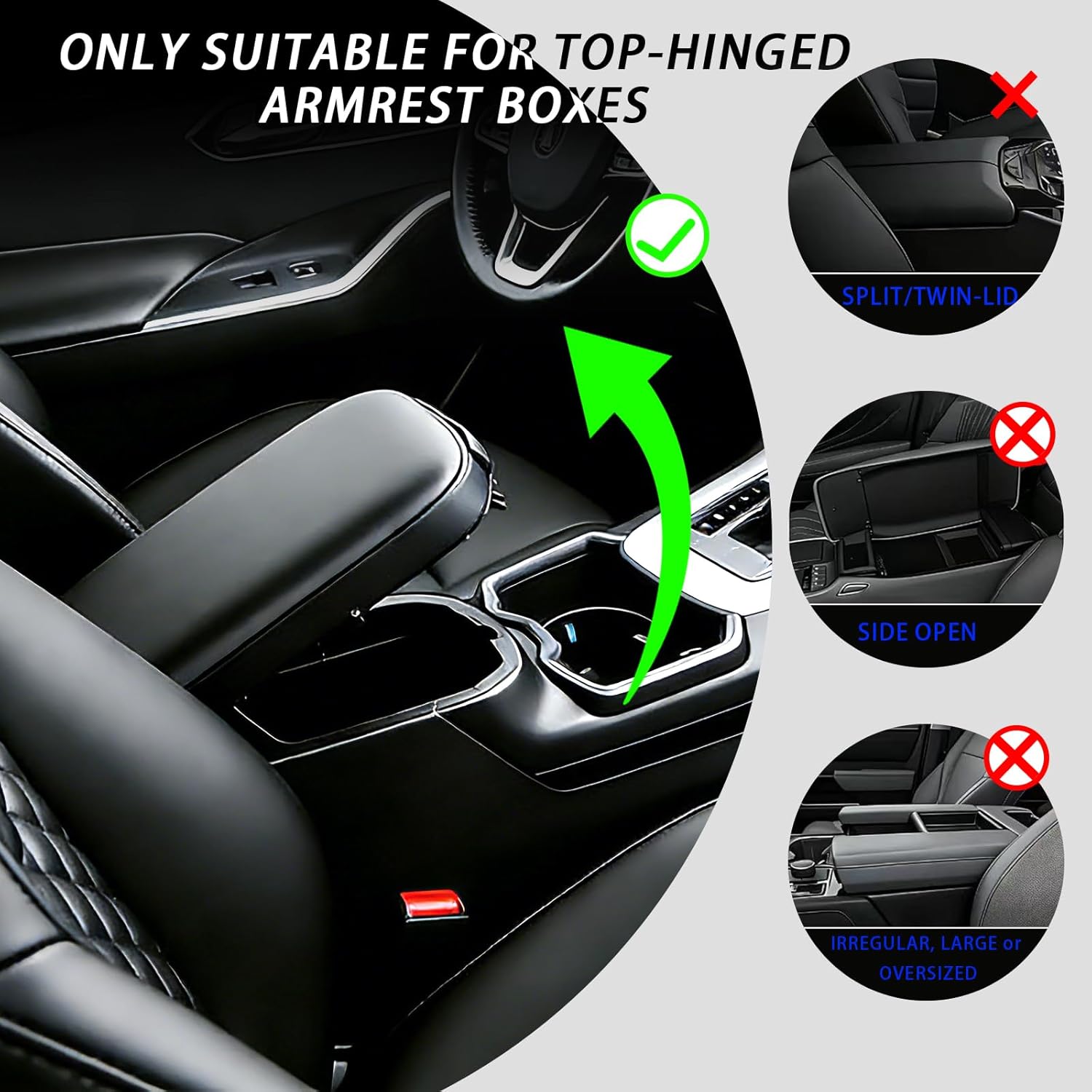 Model High Quality Leather Multifunctional Car Armrest Cushion