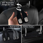 🔥Leather Car Seat Back Storage Hook, Double Hook Car Seat Hangers