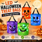 Halloween Candy Bucket with LED Lights`