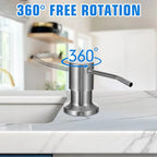Dish Soap Dispenser for Kitchen Sink (Brushed Nickel)