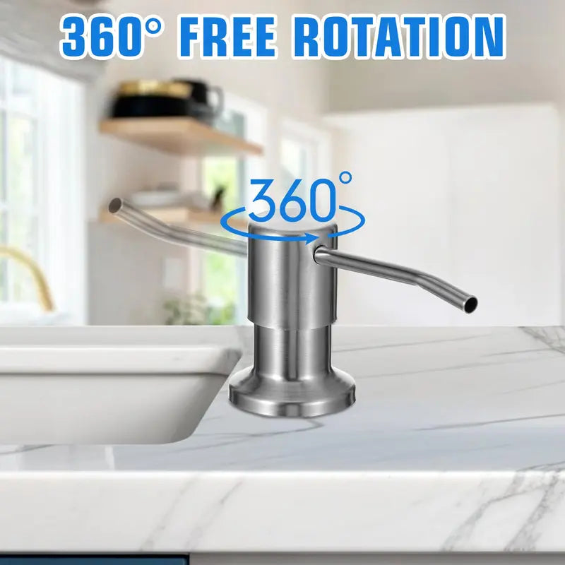 Dish Soap Dispenser for Kitchen Sink (Brushed Nickel)