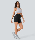 High Waisted Butt Lifting Tummy Control Shaping Workout Biker Shorts 5''