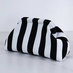 Women's Striped Clip-Top Cloud Handbag