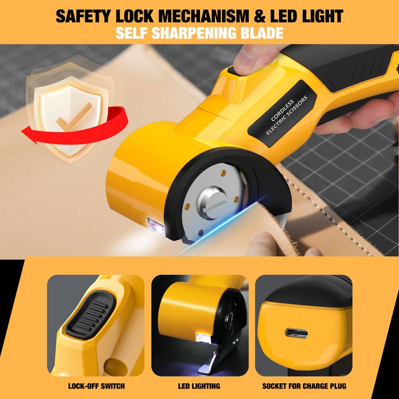 Cordless Electric Scissors 4V – Rechargeable Heavy Duty Cutter
