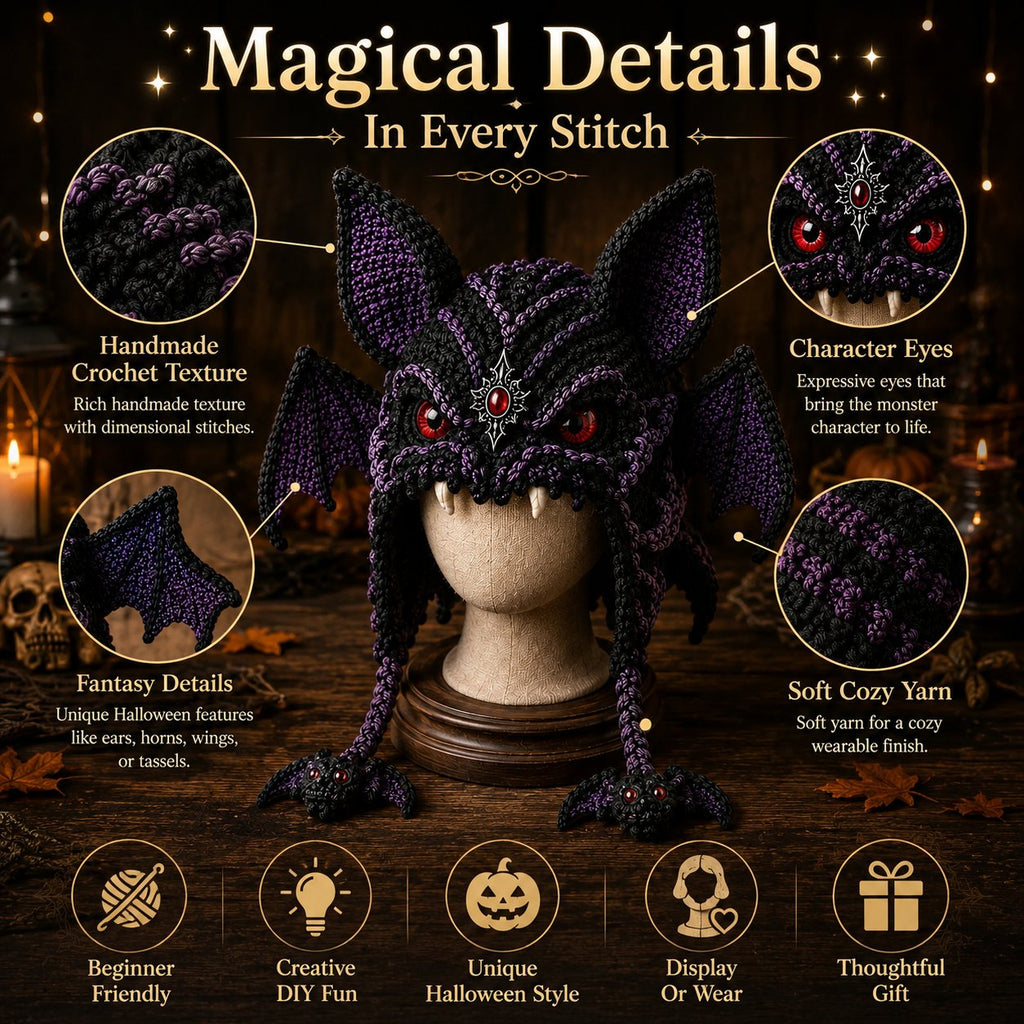Halloween Monster Hood DIY Crochet Kit