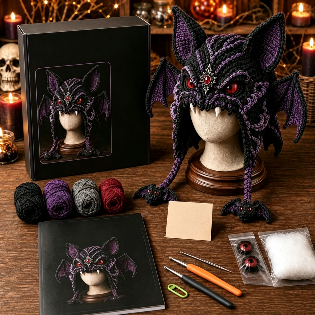 Halloween Monster Hood DIY Crochet Kit