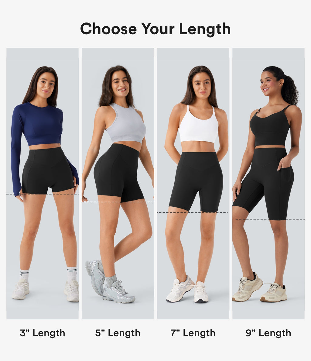 High Waisted Butt Lifting Tummy Control Shaping Workout Biker Shorts 5''