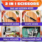2 in 1 Kitchen Scissors for Food – Stainless Steel Blade & Plastic Cutting - Image 4