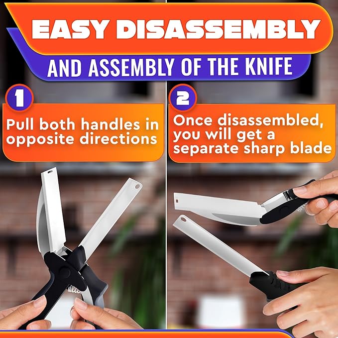 2 in 1 Kitchen Scissors for Food – Stainless Steel Blade & Plastic Cutting - Image 5