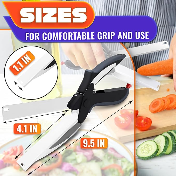 2 in 1 Kitchen Scissors for Food – Stainless Steel Blade & Plastic Cutting - Image 2