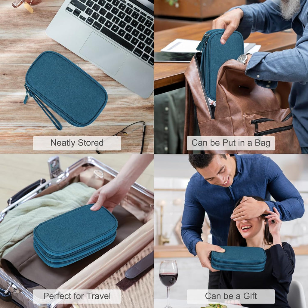 Travel Double Layers All-in-One Cable Organizer Pouch