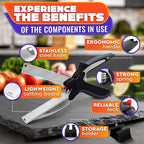 2 in 1 Kitchen Scissors for Food – Stainless Steel Blade & Plastic Cutting - Image 3