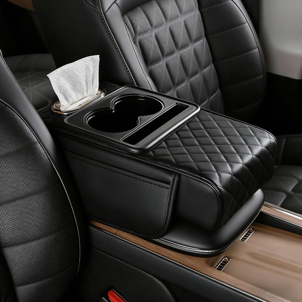 Model High Quality Leather Multifunctional Car Armrest Cushion