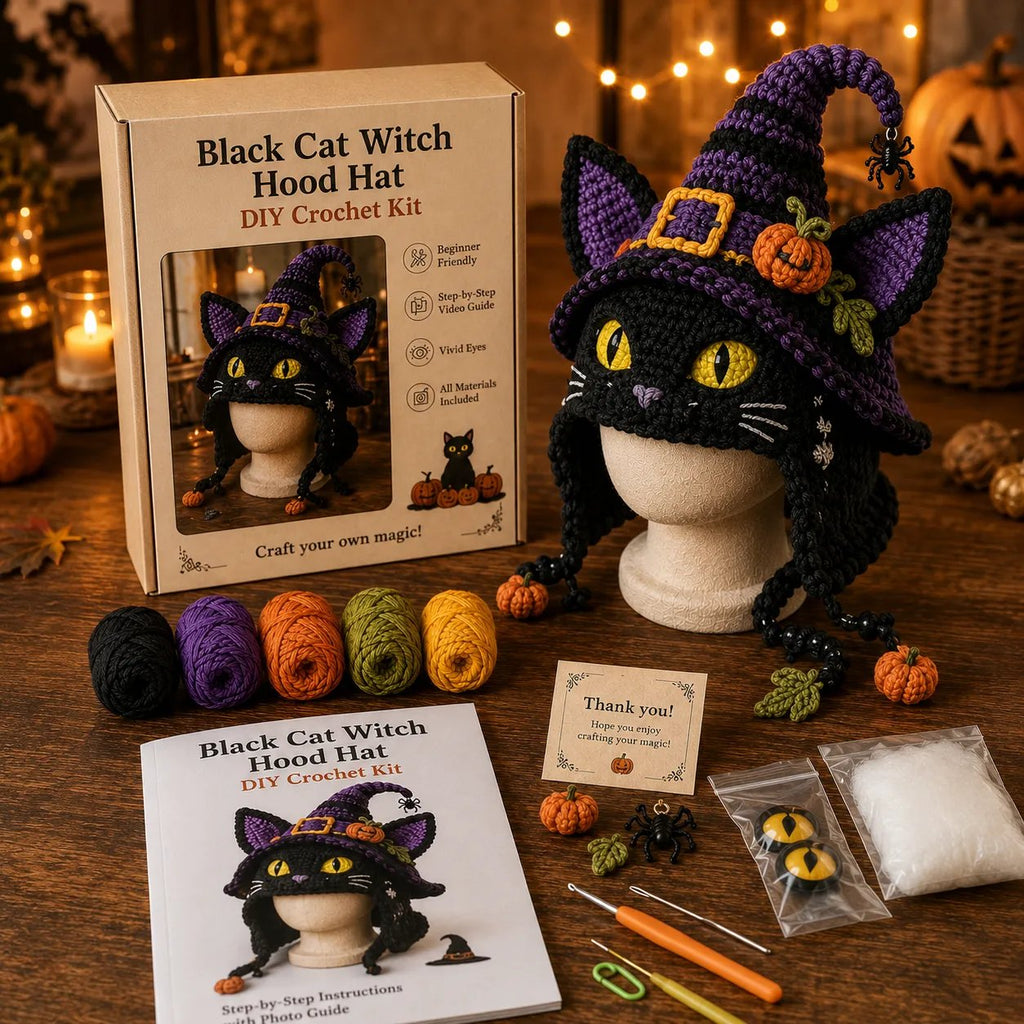 Halloween Monster Hood DIY Crochet Kit