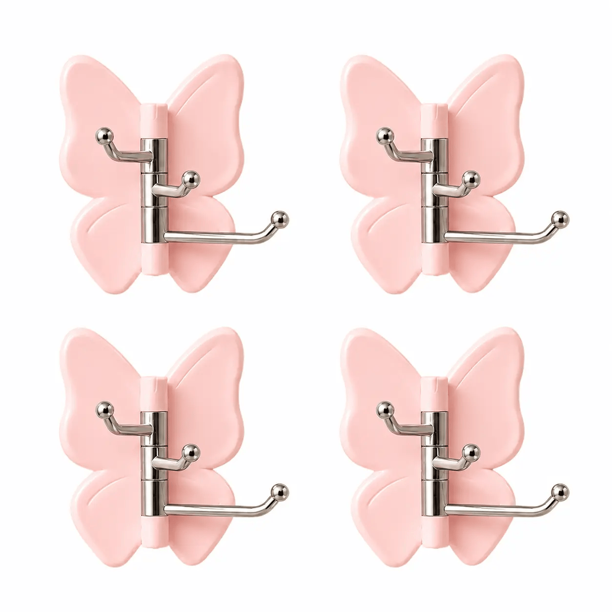 4 Pack Rotating Butterfly Hooks