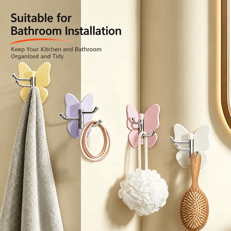 4 Pack Rotating Butterfly Hooks