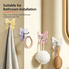 4 Pack Rotating Butterfly Hooks