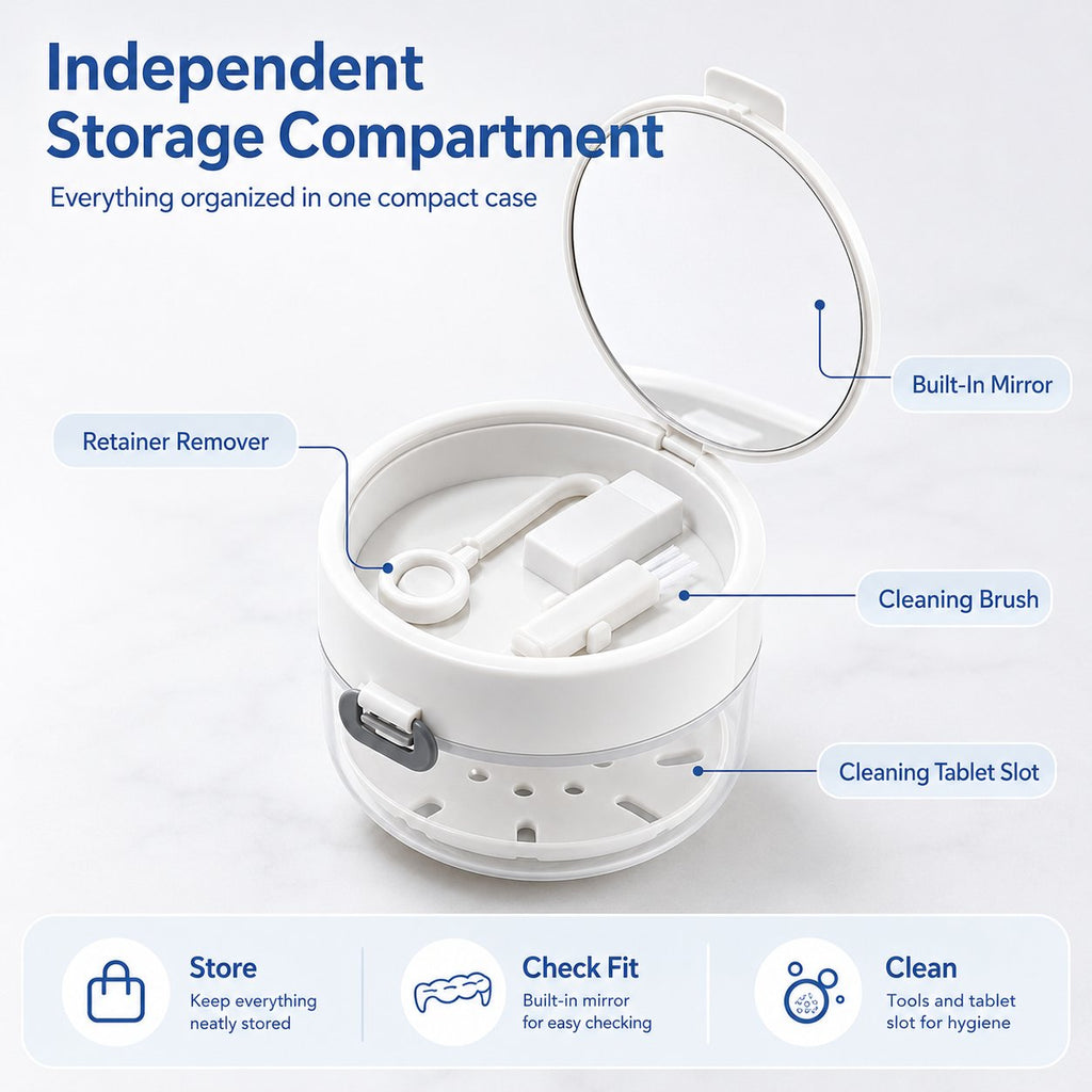 3-in-1 Retainer Cleaning Storage Case