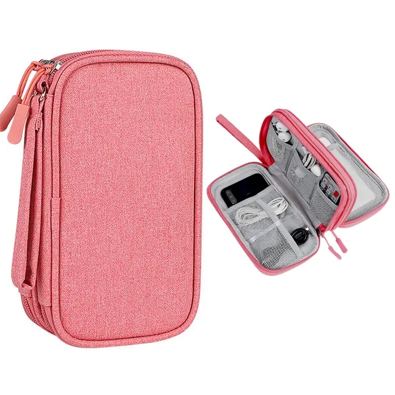 Travel Double Layers All-in-One Cable Organizer Pouch