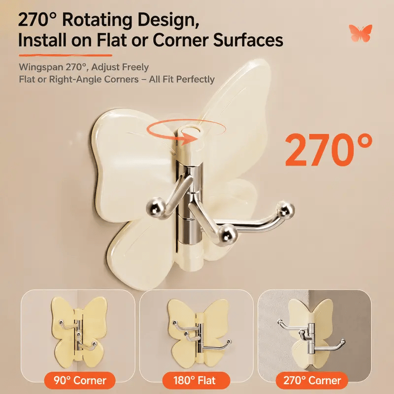 4 Pack Rotating Butterfly Hooks