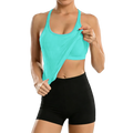 Ribbed Workout Tank Tops with Built in Bra