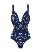 Flower Hollow One Piece Swimsuit and Skirt*