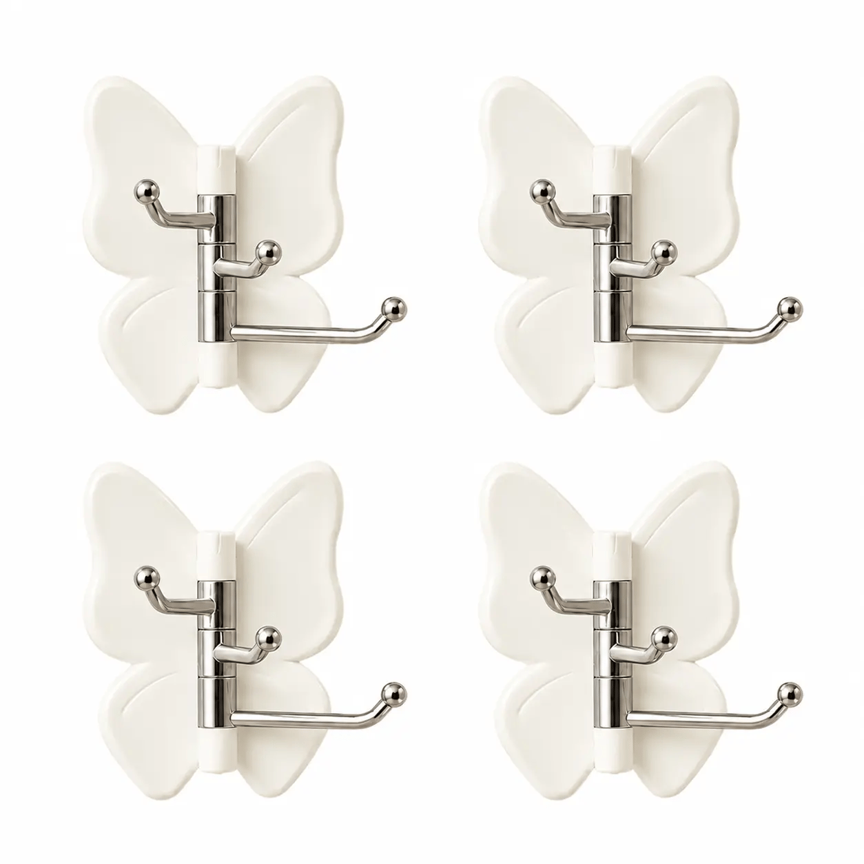 4 Pack Rotating Butterfly Hooks