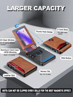 💼🔒BulkyWallet Saver One-Click RFID-Blocking Minimalist Wallet
