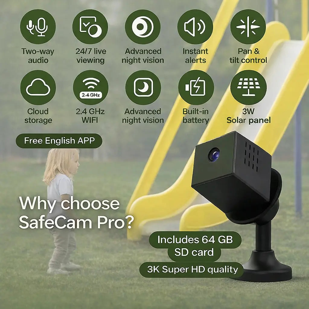 SafeCam Pro | 24/7 Protection – Works Without Internet or Electricity urb-x-gear