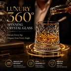 Luxury 360° Spinning Crystal Glass