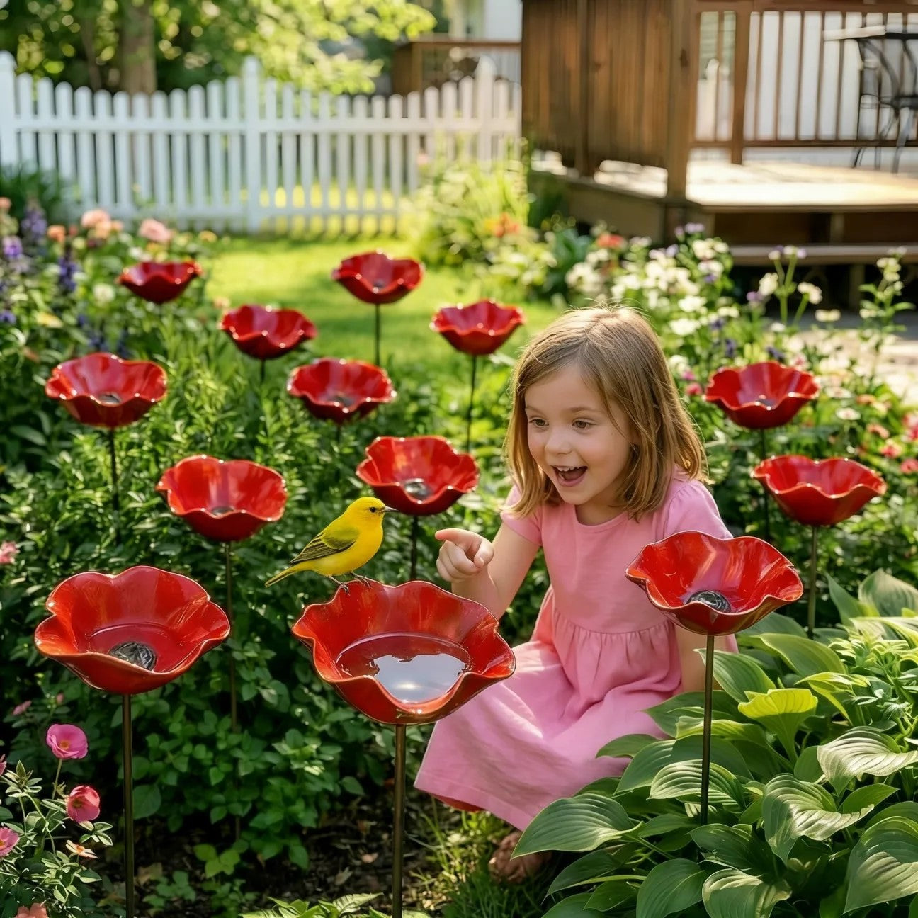 LifelessYard Saver Pollinator Flower Garden Stake🐦