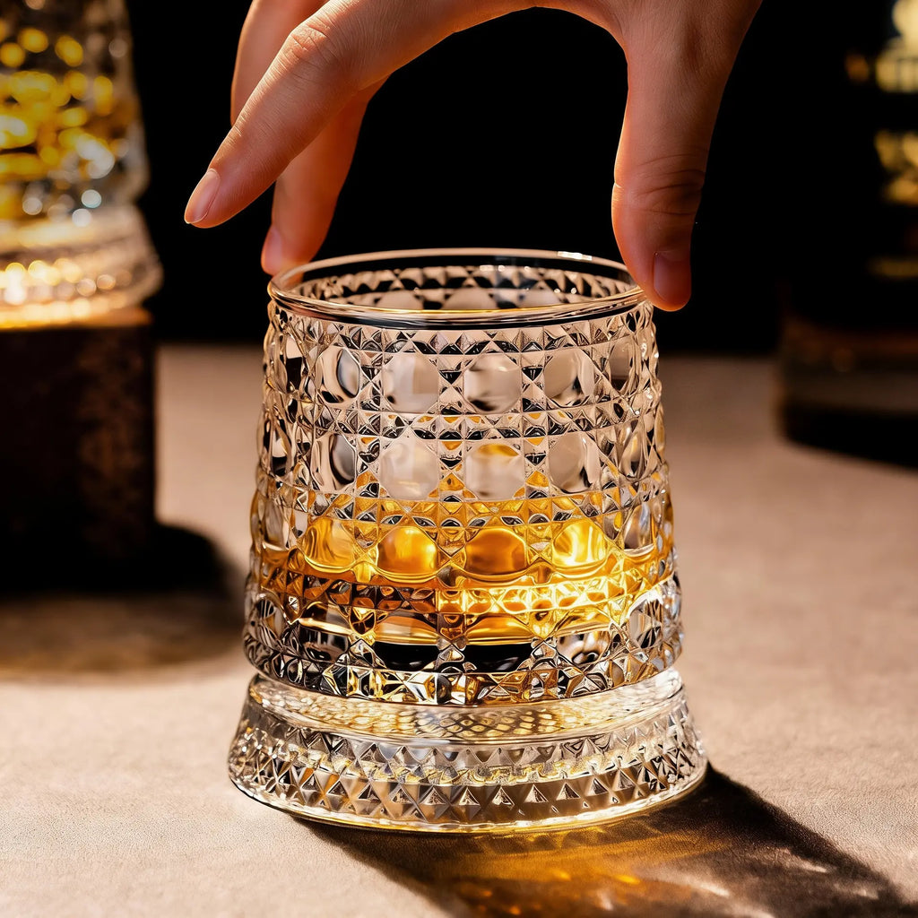 Luxury 360° Spinning Crystal Glass`