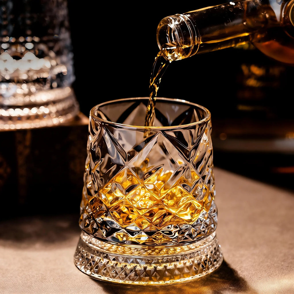 Luxury 360° Spinning Crystal Glass`