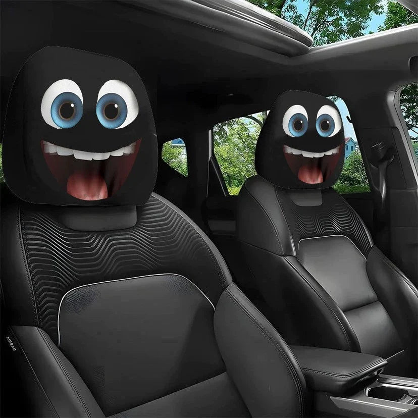 Halloween Funny Cartoon Car Headrest Covers – 2PCS