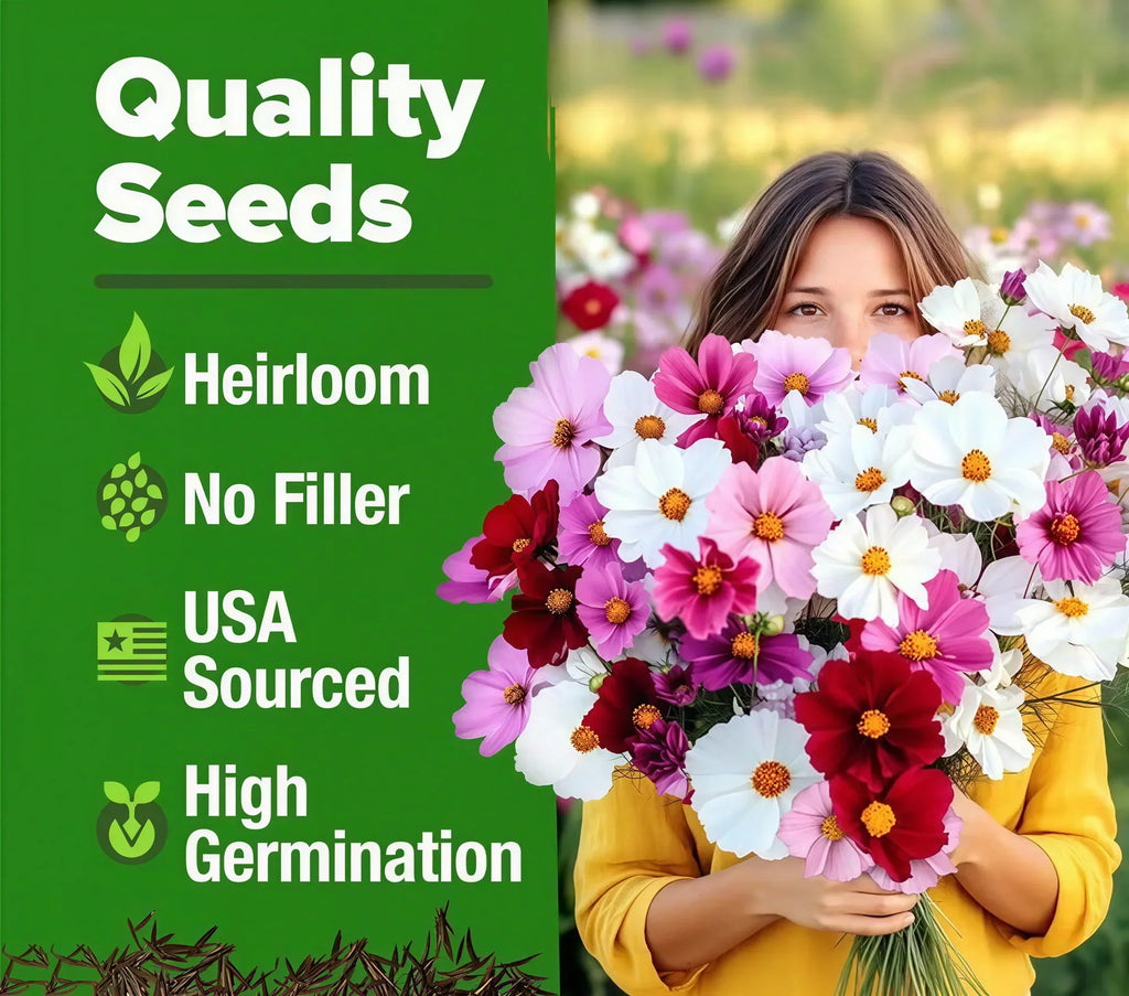 Zinnia Seeds | Pure & Filler-Free Flower Seeds for Garden