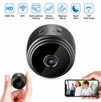 Mini Guard magnetic security camera with 1080P HD night vision, 360° rotation, and motion detection for home and porch monitoring