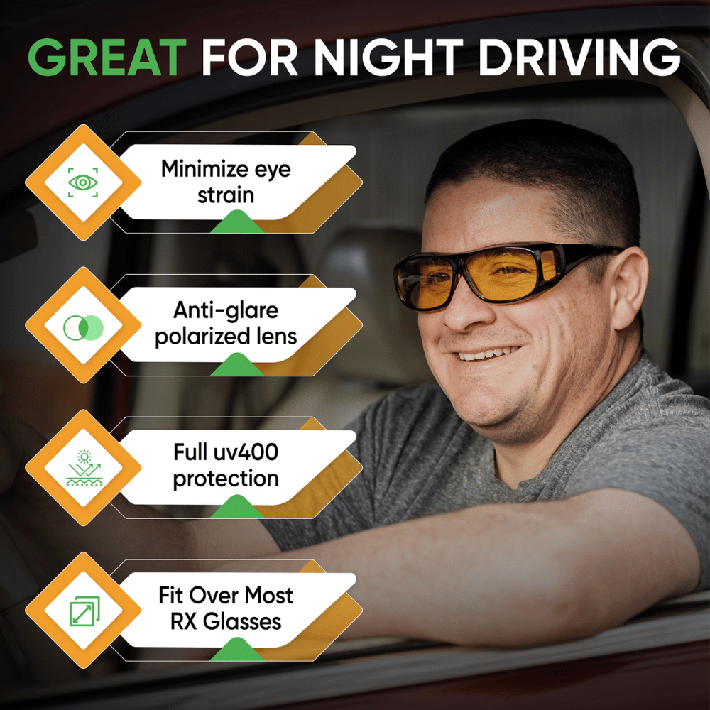 Night Vision Pro™ Driving Glasses | Yellow Anti-Glare Polarized Glasses