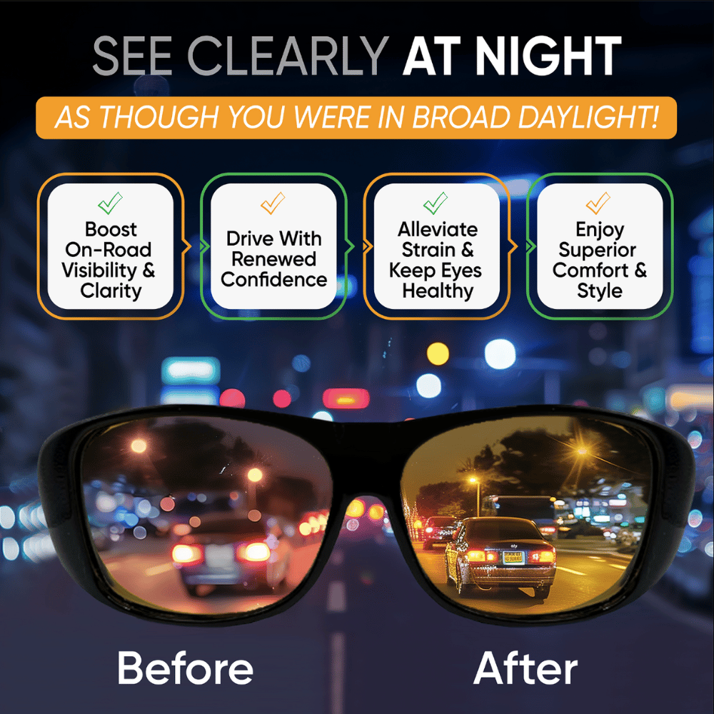 Night Vision Pro™ Driving Glasses | Yellow Anti-Glare Polarized Glasses