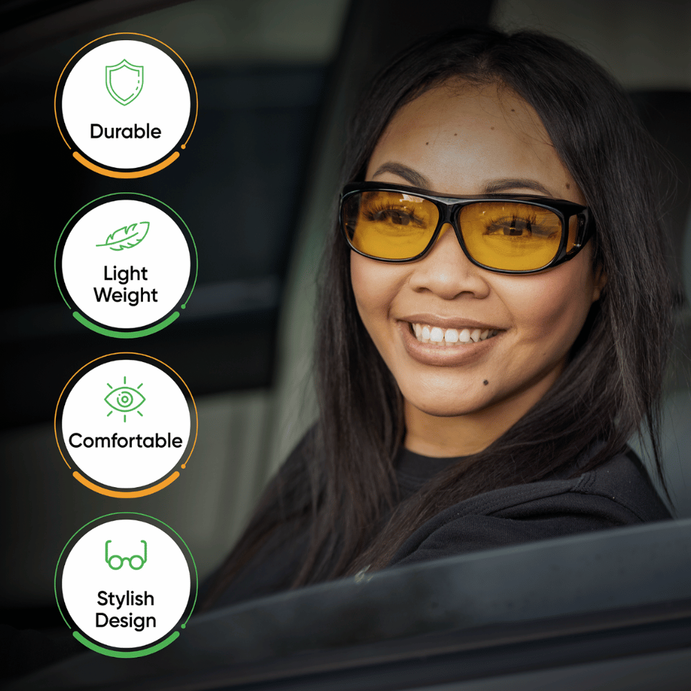 Night Vision Pro™ Driving Glasses | Yellow Anti-Glare Polarized Glasses