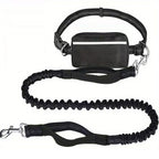 Hands Free Bungee Dog Leash with Detachable Zipper Pouch