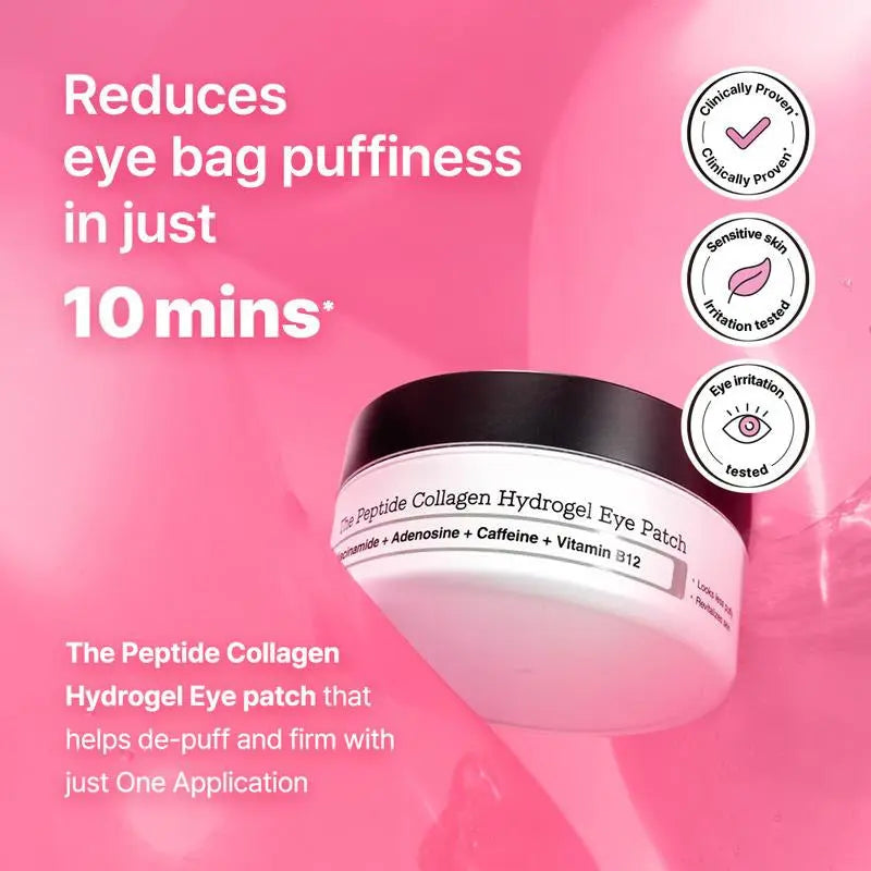 The Peptide Collagen Hydrogel Eye Patch 60 Patches Reduce Puffiness Hydrate Under