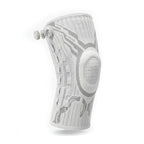 Knob-Adjustable Silicone Shock-Absorbing Knee Sleeve with Dual Spring Support