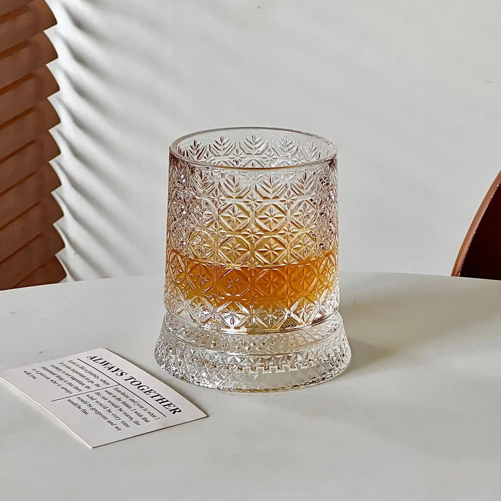 Luxury 360° Spinning Crystal Glass