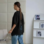 Oversized Lace Splicing Tee